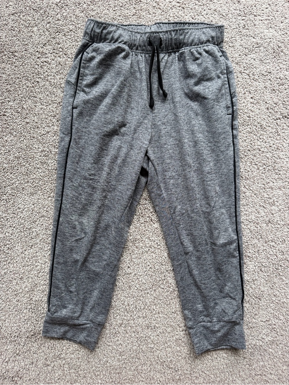 jumping beans Men's Heather Gray Jogger Sweatpants with Black Drawstring